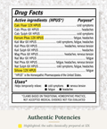 Daily Blend Drug Facts label: active ingredients and authentic Schuessler potencies (6X and 12X)