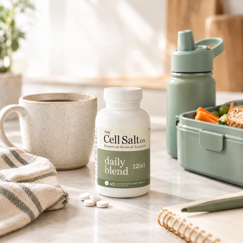 Daily Blend 12 cell salts bottle, 400 quick-dissolving tablets, by The Cell Salt Co.