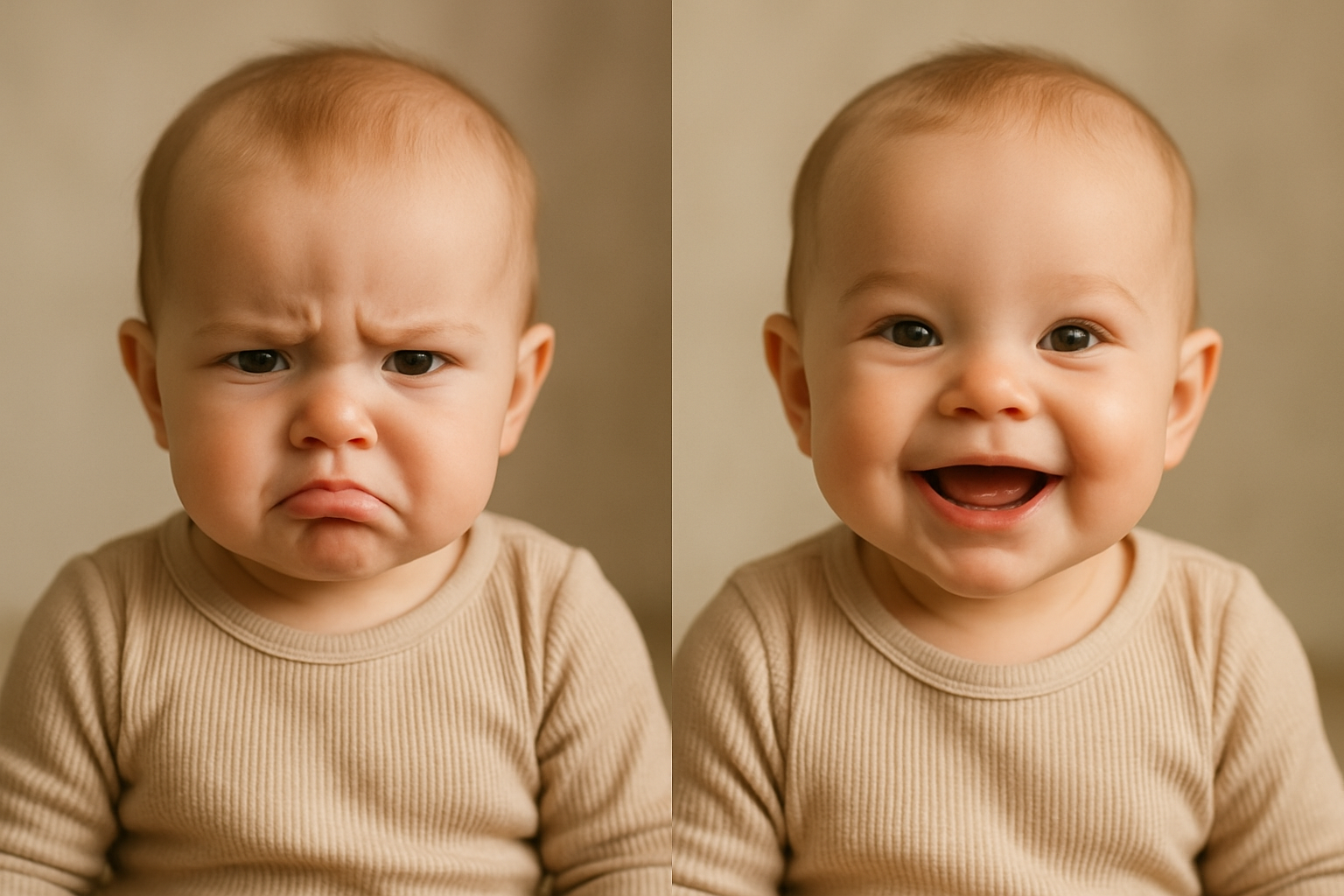 from grumpy baby to happy baby